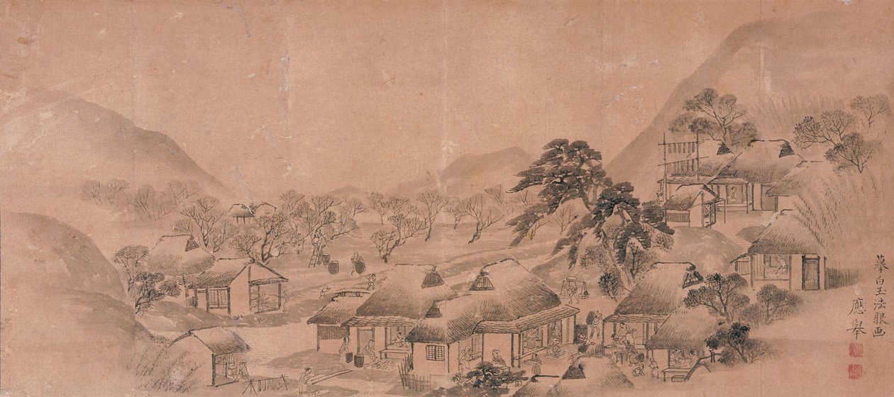 Esboço para biombo de Maruyama Okyo