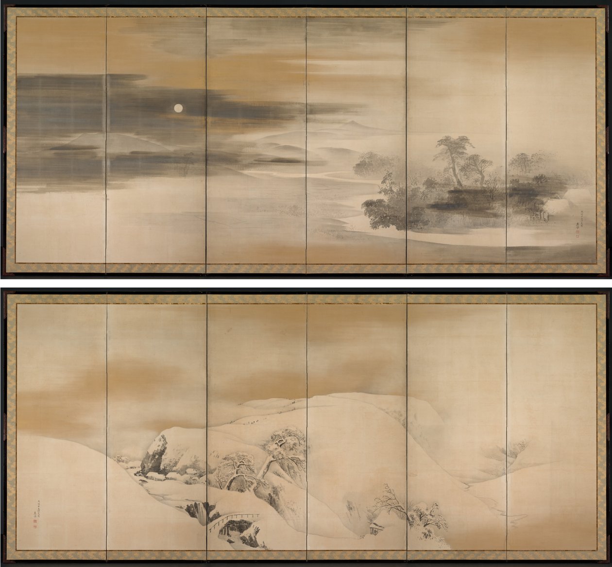 Noite de Verão; Dia de inverno de Maruyama Okyo