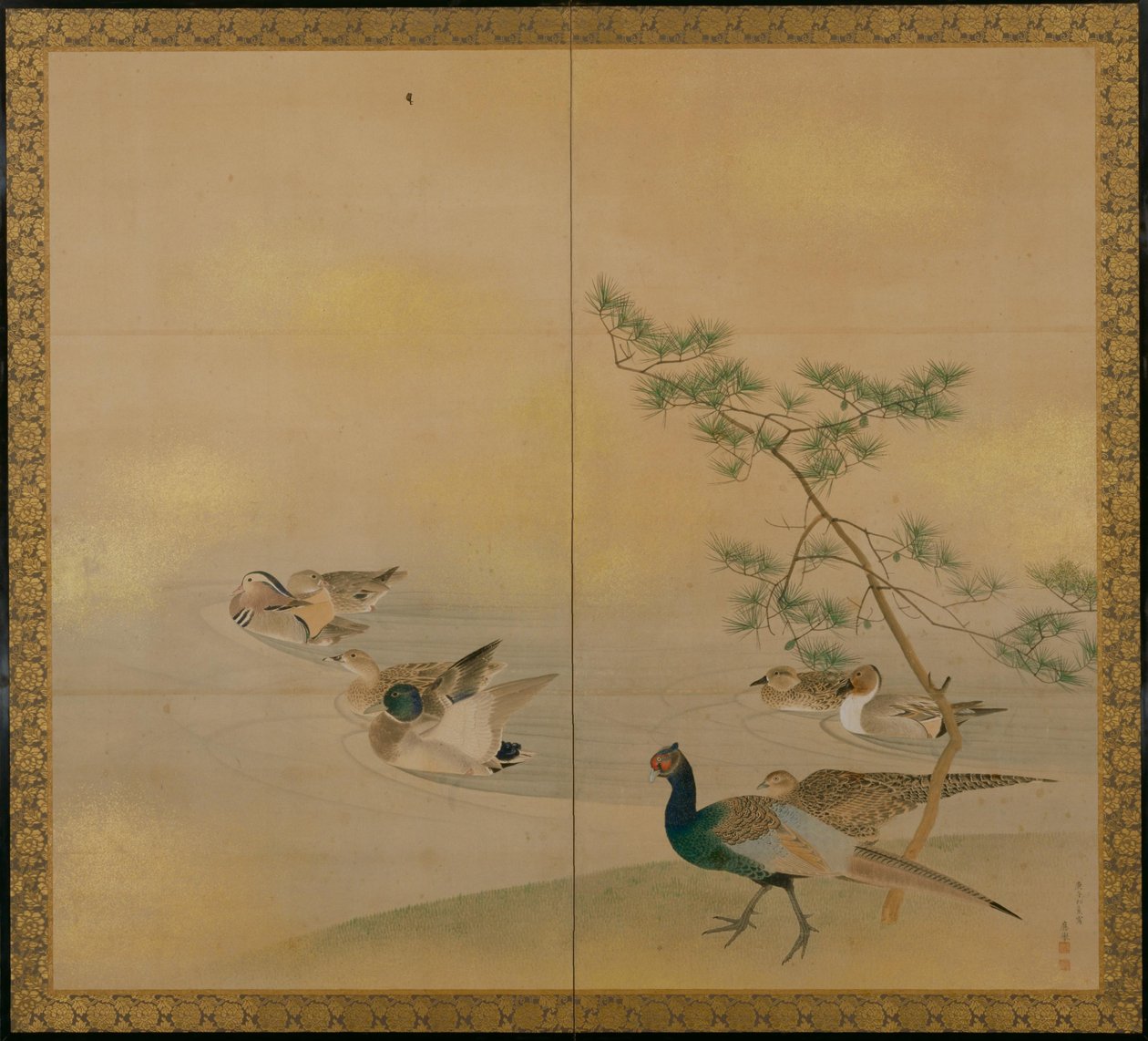 Aves aquáticas de Maruyama Okyo