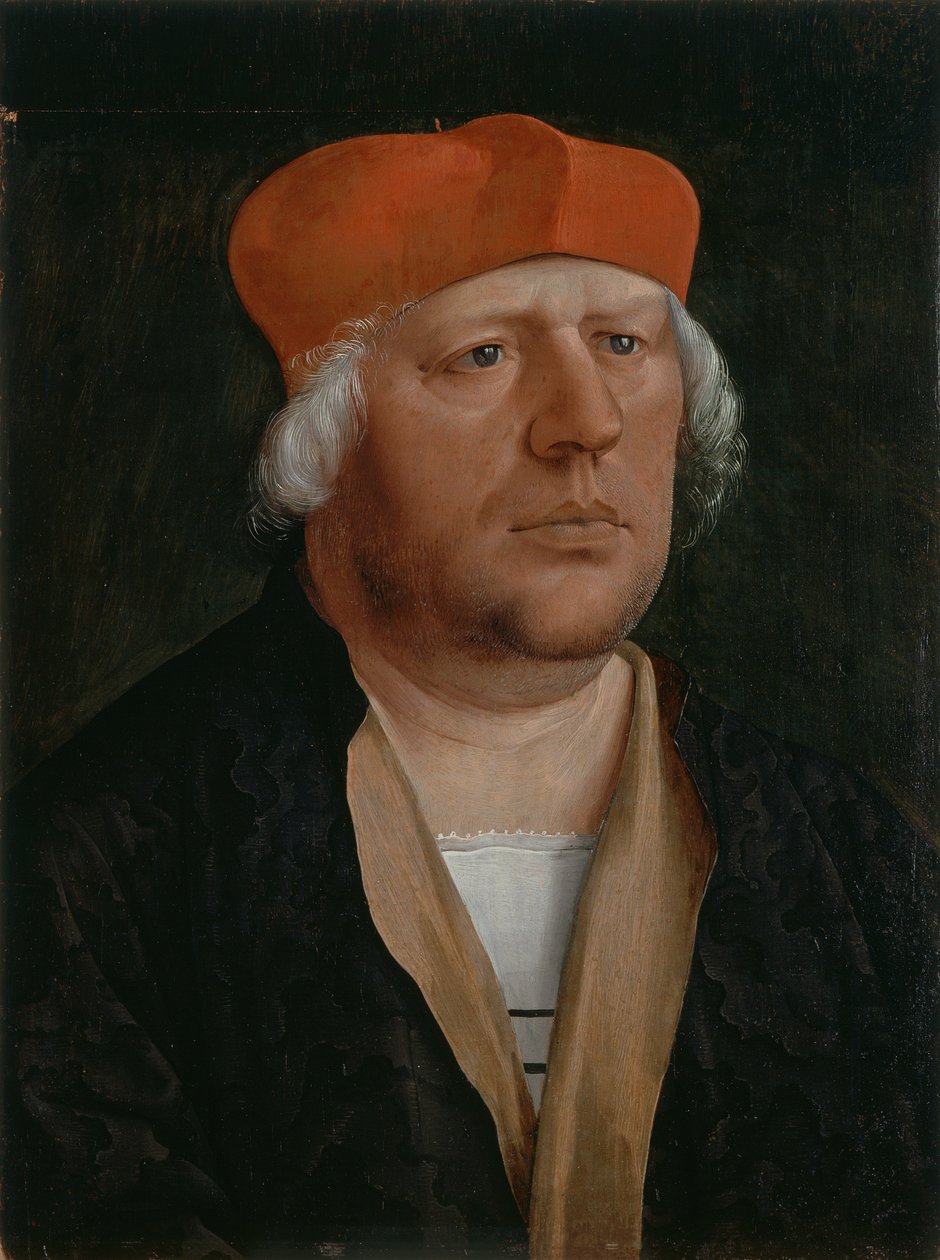 Retrato de um cónego, c.1520 (óleo sobre painel) de Marx Reichlich