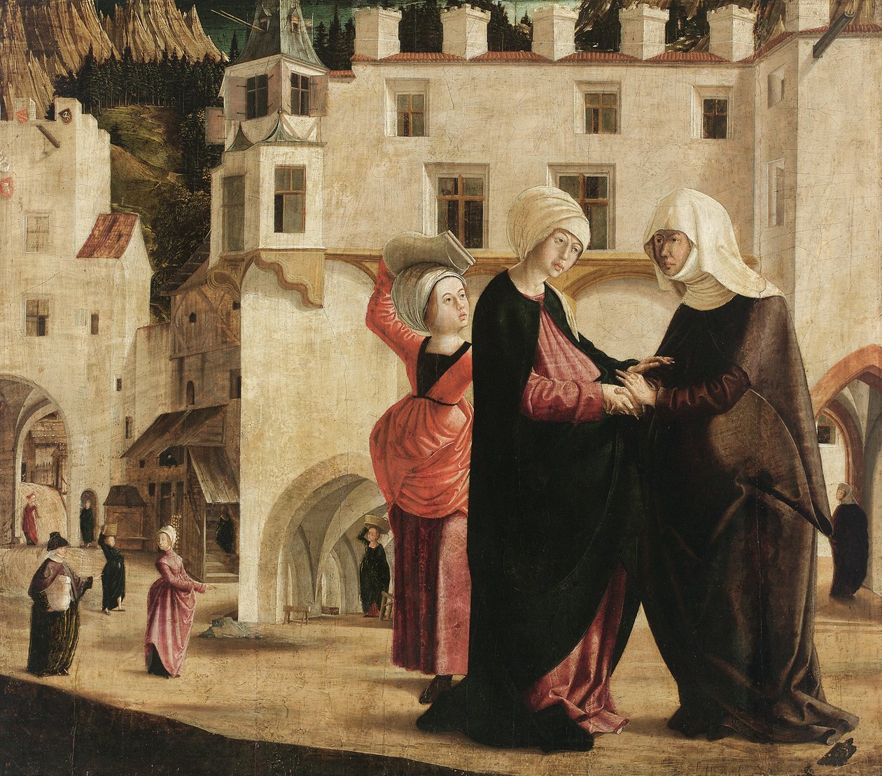 A Visitação, c.1502 (pintura em madeira de abeto) de Marx Reichlich