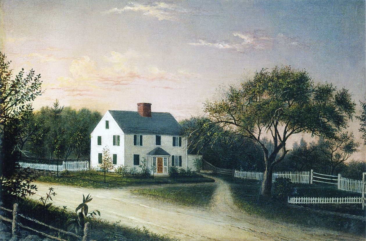 A casa da família dos artistas, c.1859 de Mary Blood Mellen