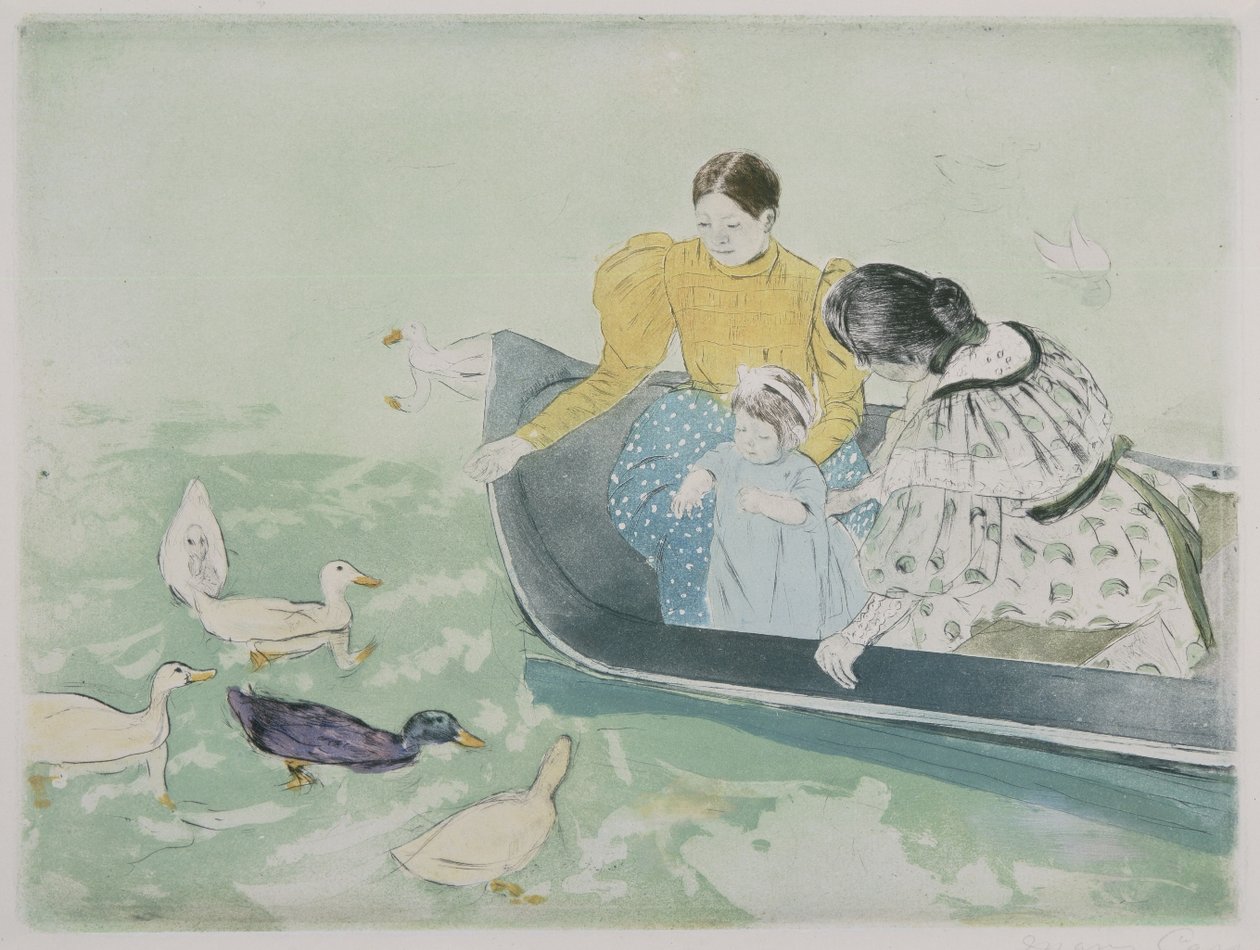 Alimentando os patos de Mary Cassatt