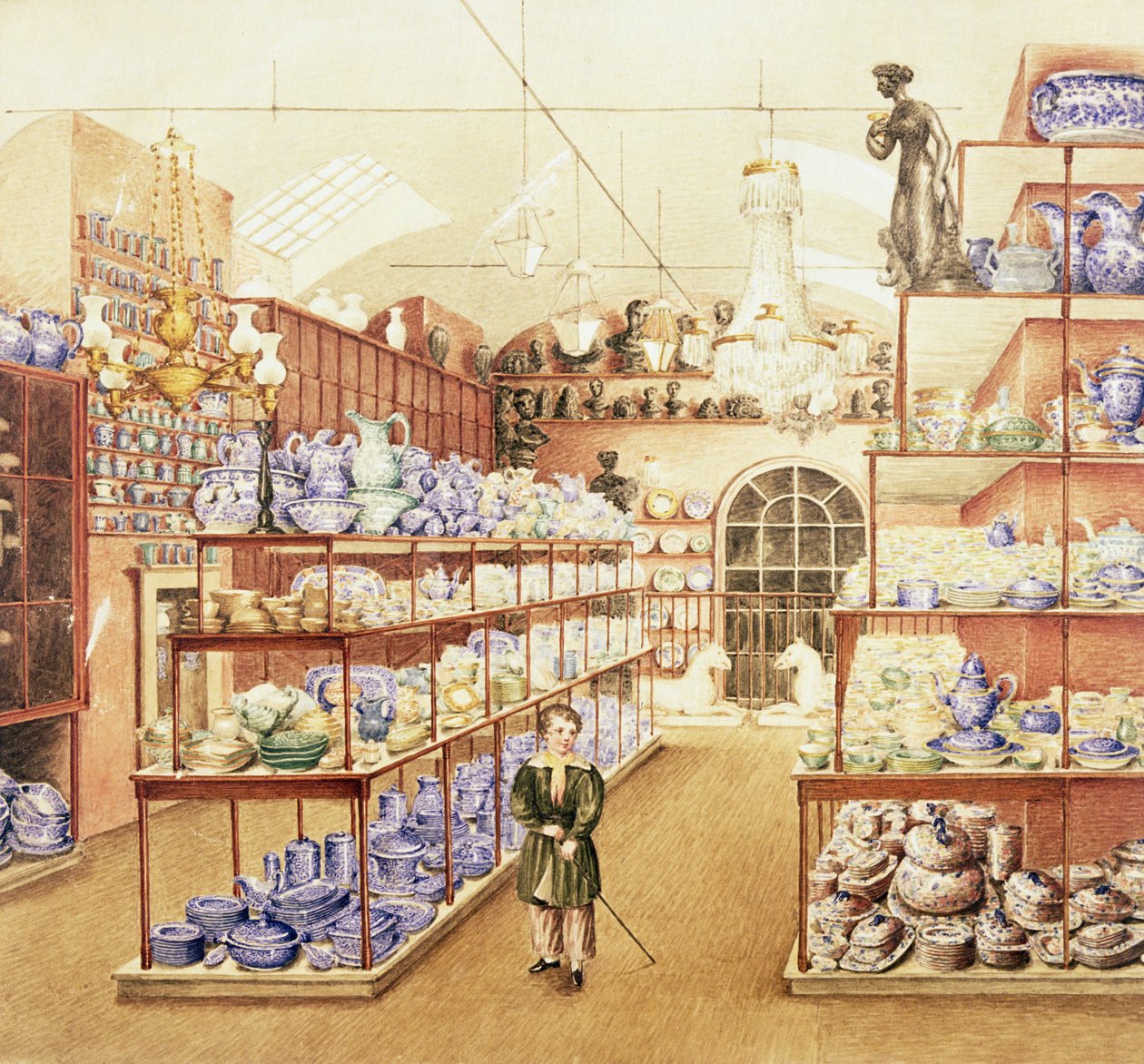 O Interior de uma Loja Chinesa, c.1836 de Mary Ellen Best