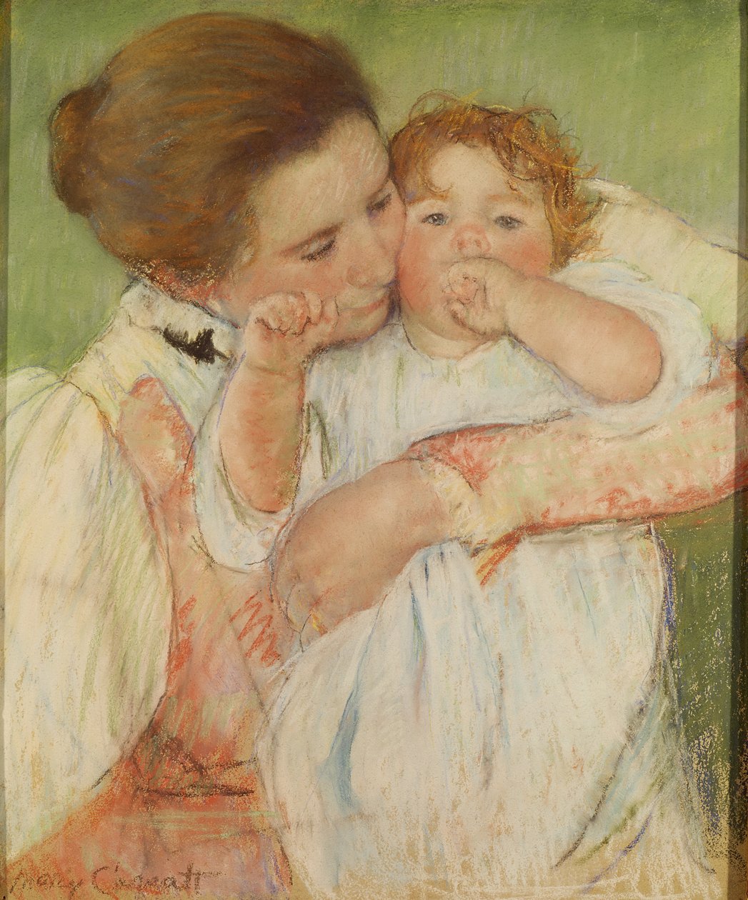 Mãe e Filho, 1897 (pastel sobre papel) de Mary Cassatt