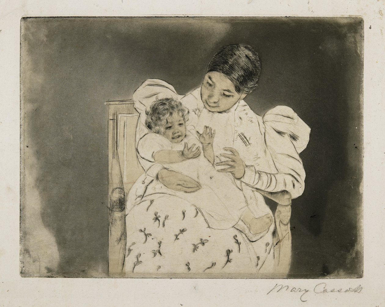 A criança descalça, c. 1896-1897 de Mary Cassatt