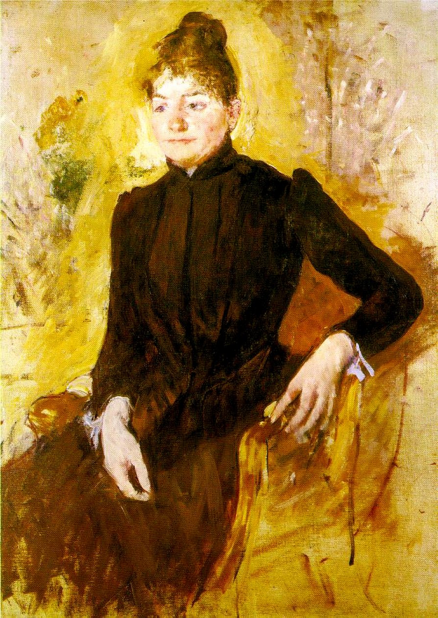 Jovem mulher de preto, c.1882 de Mary Cassatt