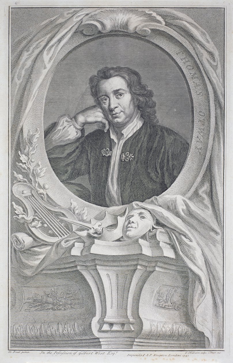 Retrato de Thomas Otway (1652-85) gravado por Jacobus Houbraken (1698-1780) (gravura) de Mary (after) Beal