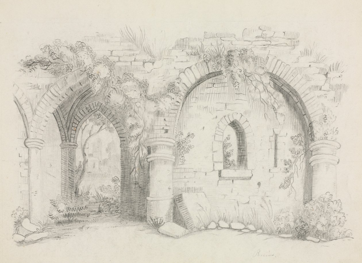 Ruínas, por volta de 1840. de Mary Altha Nims