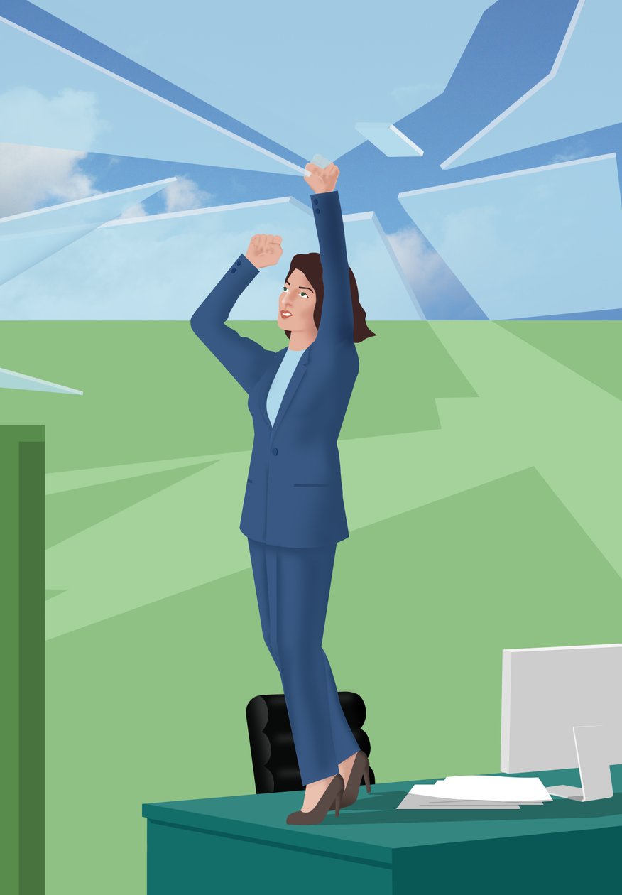 Breaking the Glass Ceiling, 2017 (digital) de Mary Ann Smith