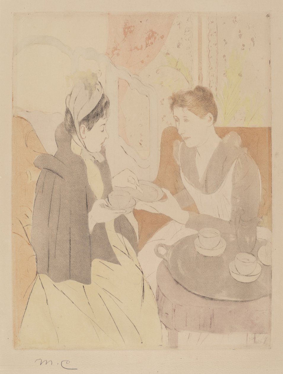 Afternoon Tea Party, 1890-1891. de Mary Cassatt