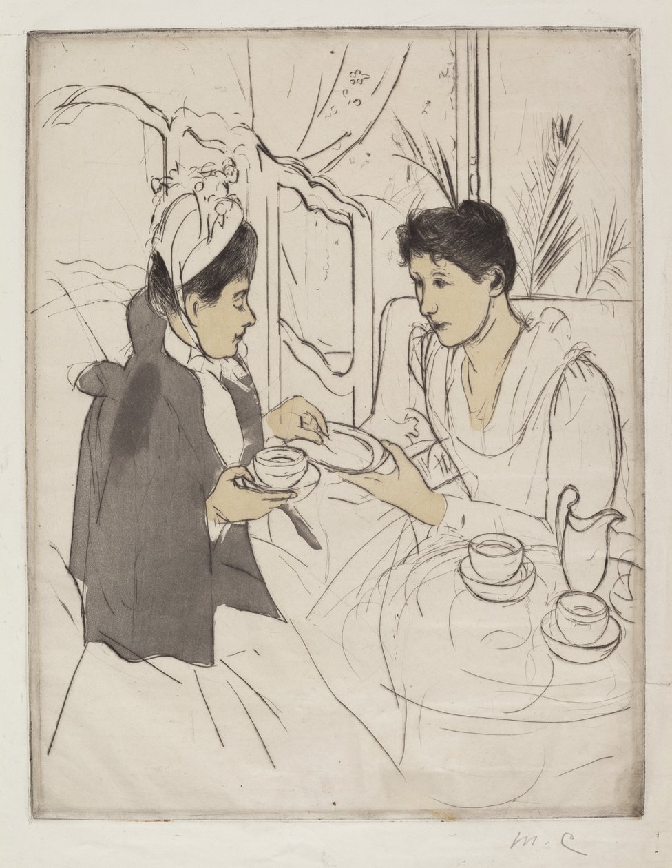 Afternoon Tea Party, 1890-1891. de Mary Cassatt