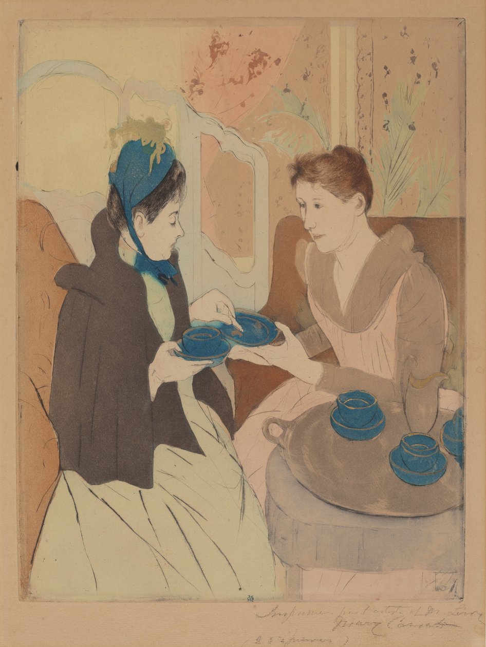 Afternoon Tea Party, 1890-1891. de Mary Cassatt