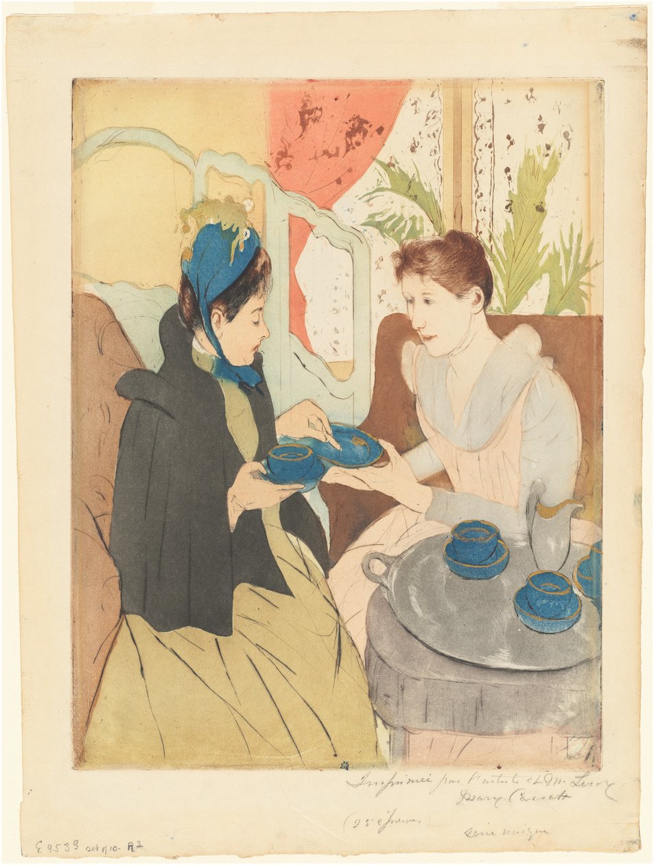 Festa do chá da tarde, 1890-1891. de Mary Cassatt