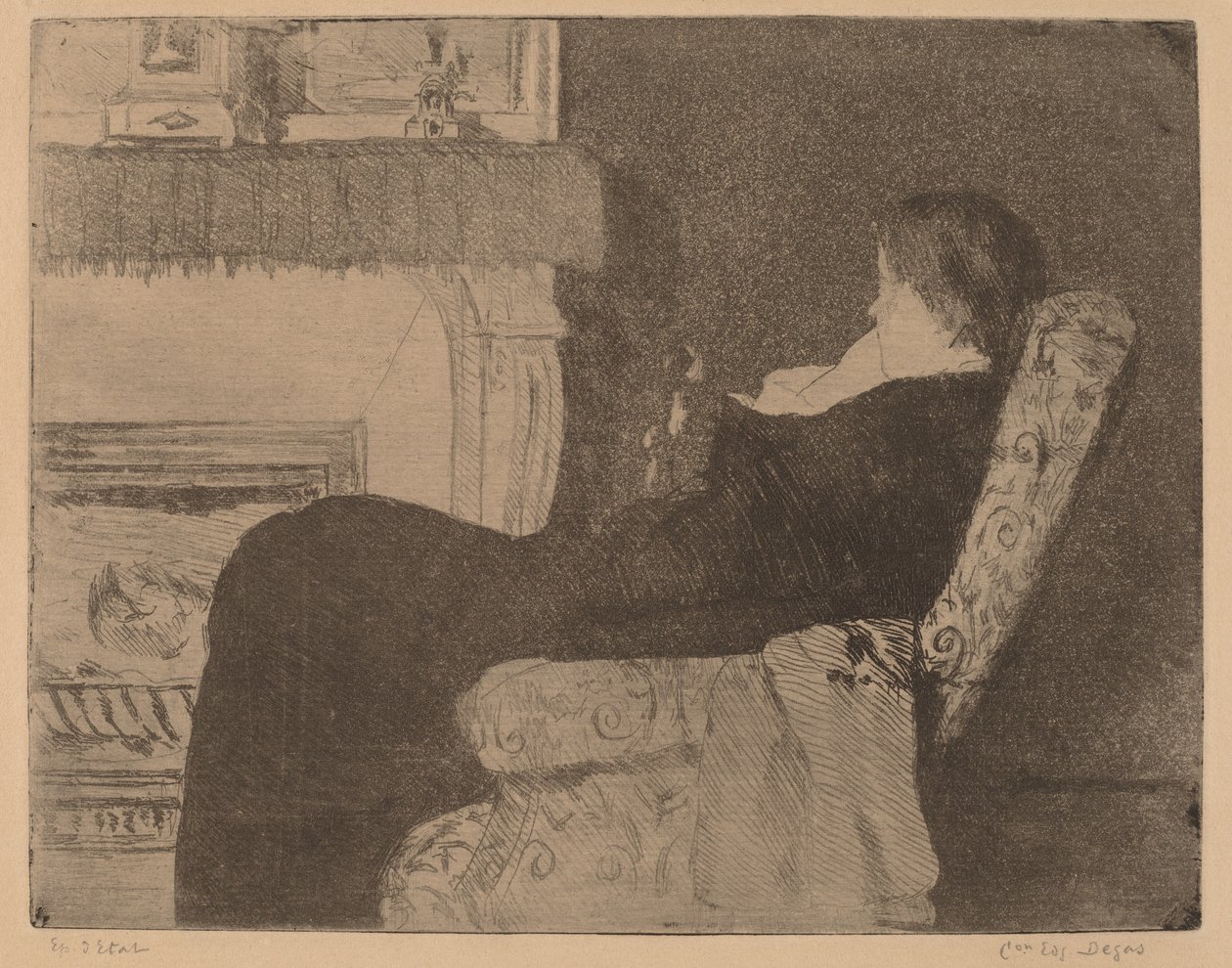 Antes da Lareira (Nº 1) de Mary Cassatt