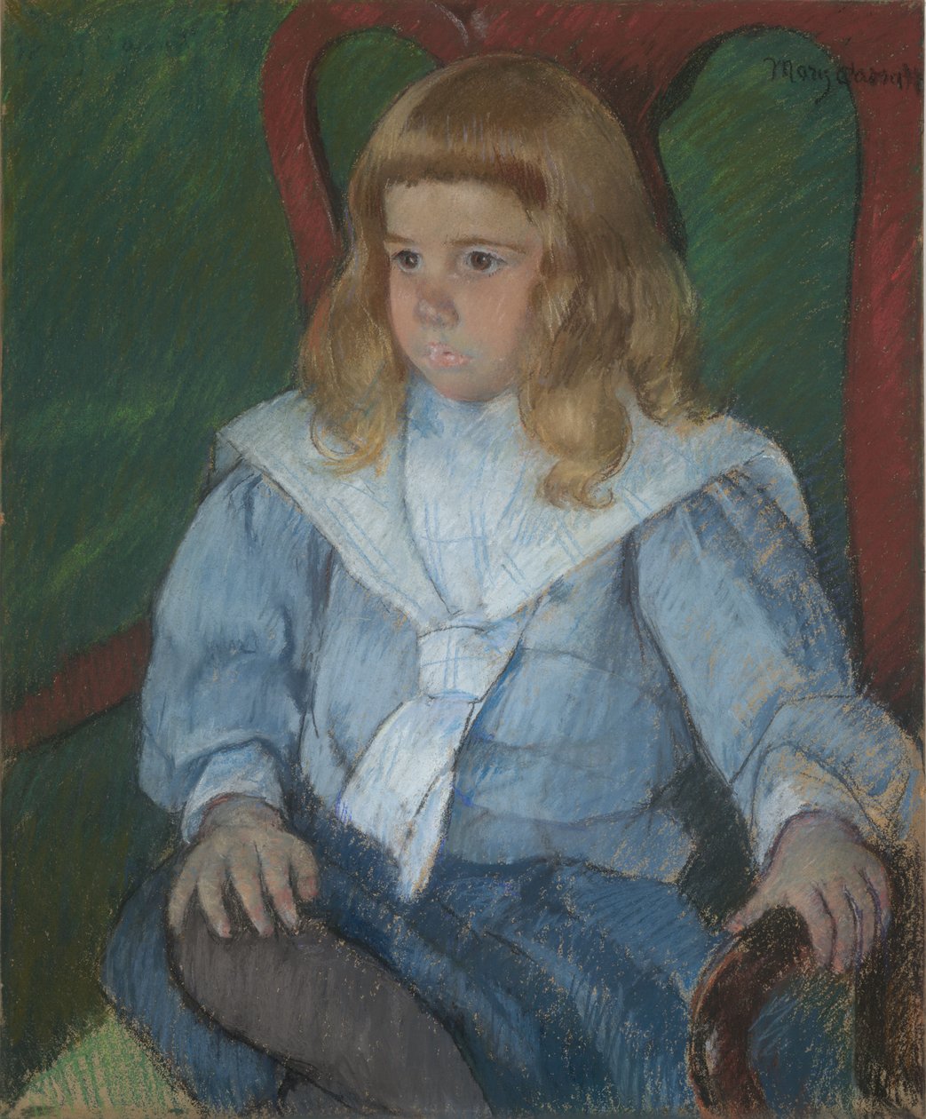 Rapaz com caracóis dourados de Mary Cassatt