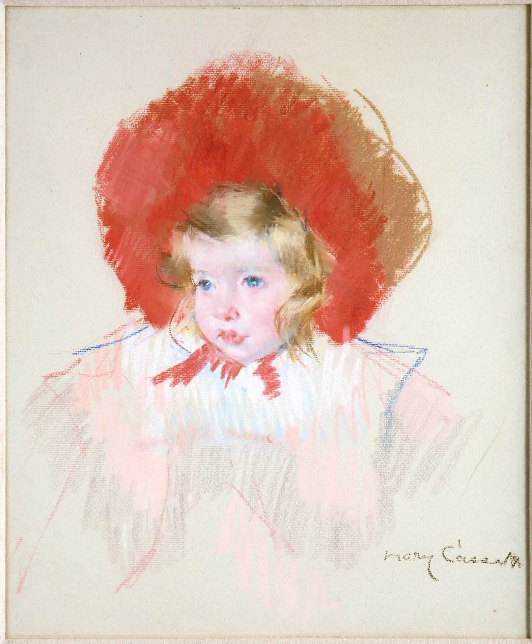 Criança com chapéu vermelho de Mary Cassatt
