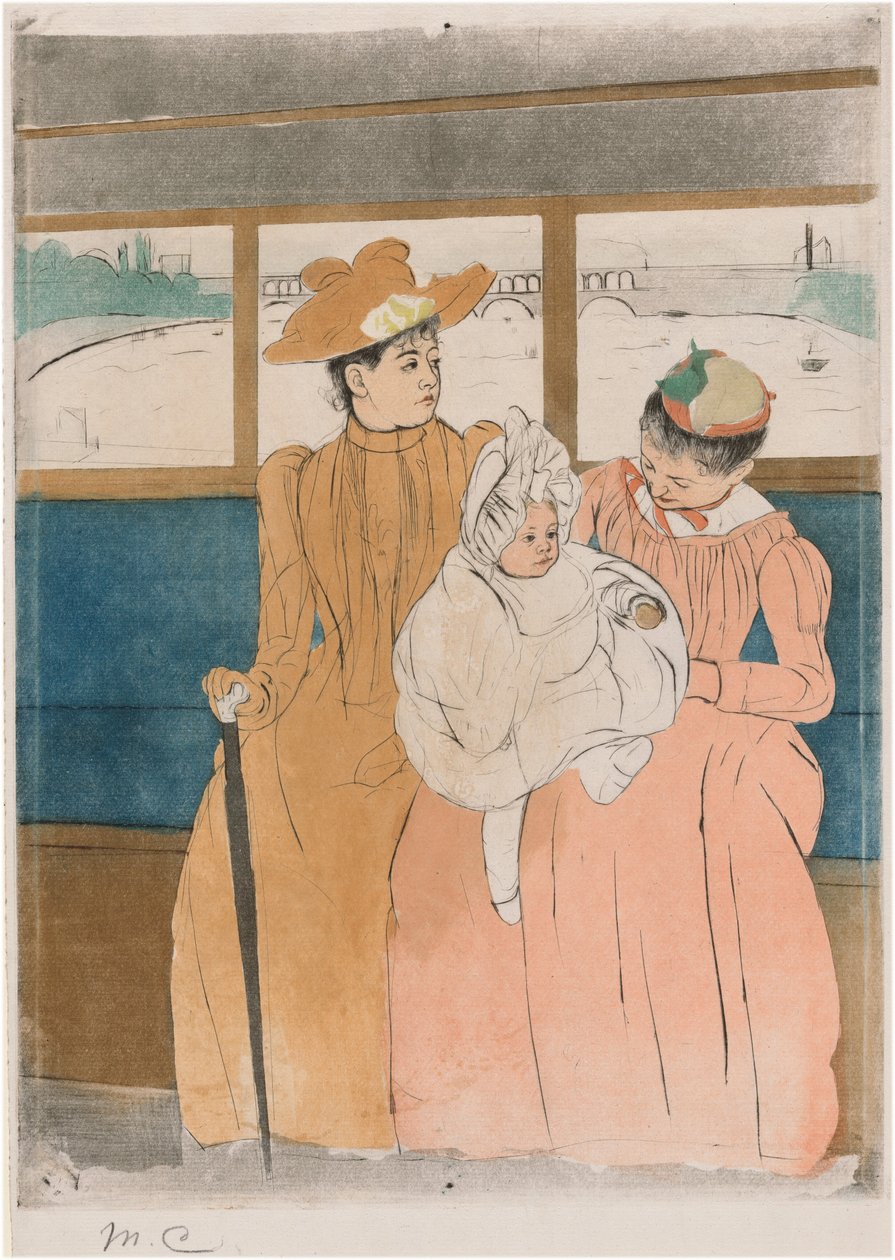 No autocarro de Mary Cassatt