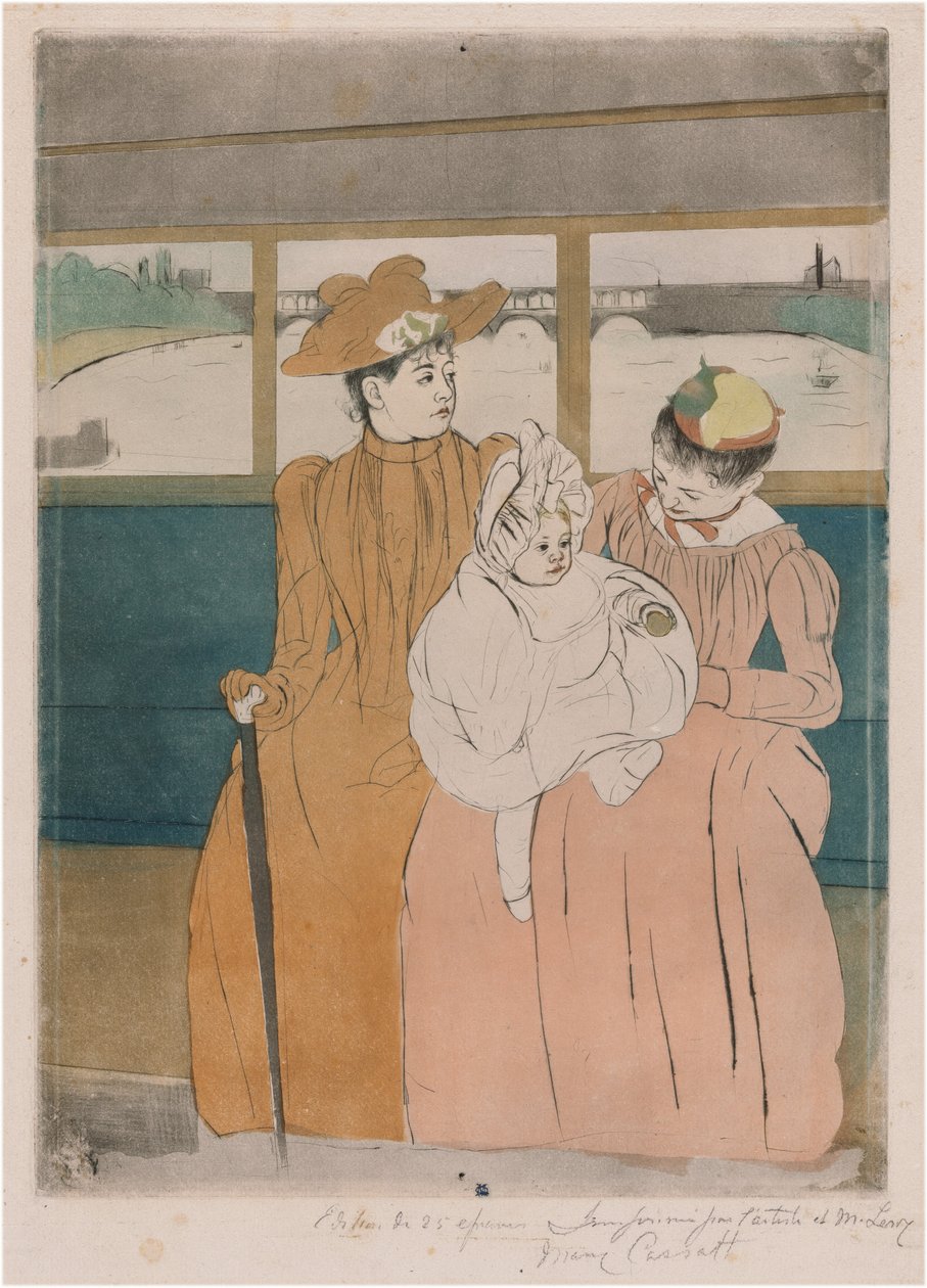 No autocarro de Mary Cassatt