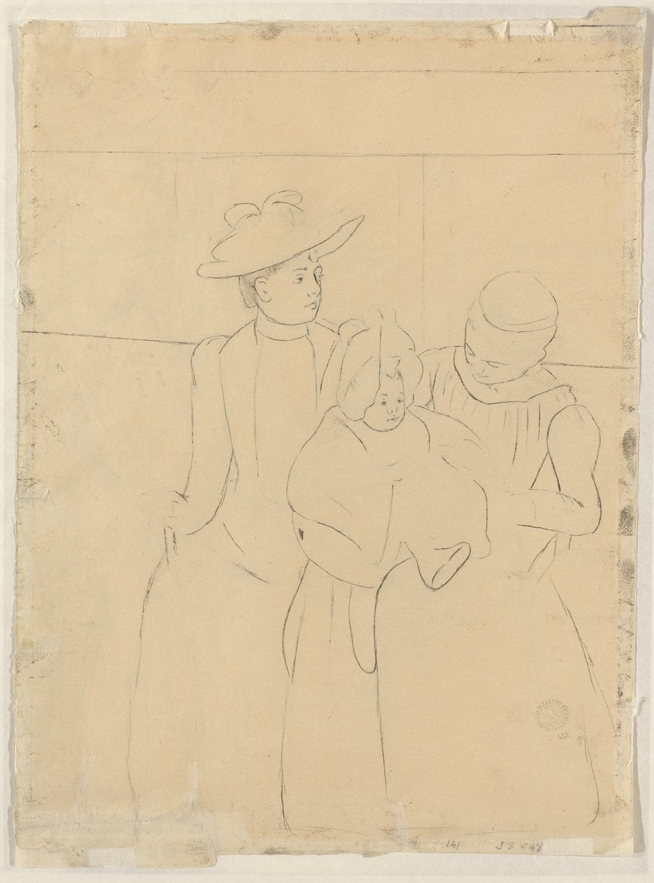 No Omnibus [verso] de Mary Cassatt