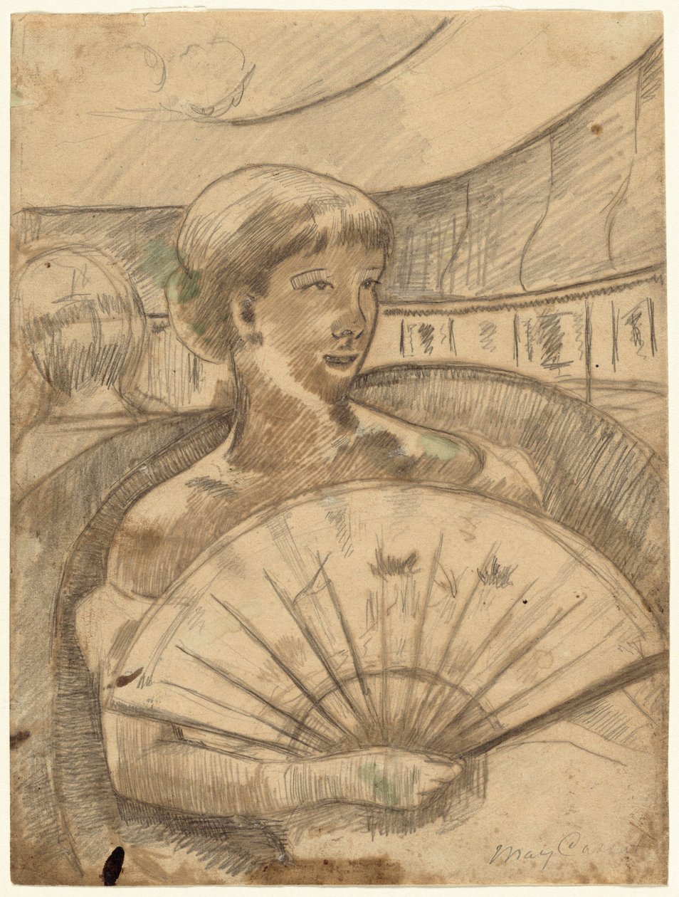 Na Caixa de Ópera (Nº 3) [reto] de Mary Cassatt