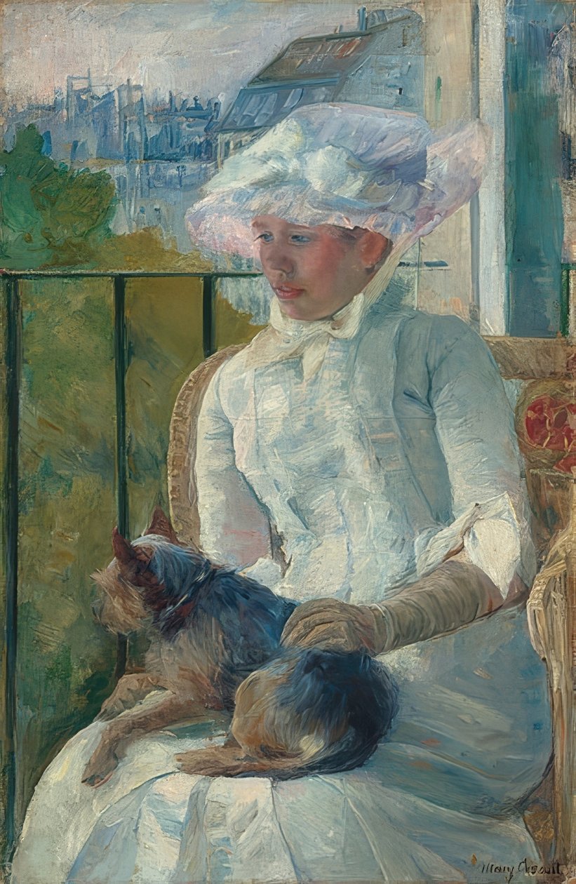 Moça na janela Por volta de 1883 a 1884 de Mary Cassatt