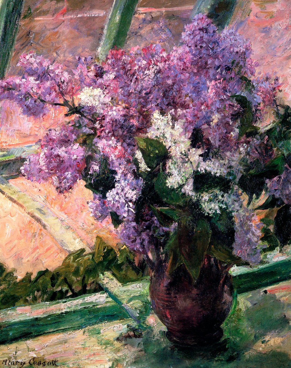 Lilás em uma janela, c1880. de Mary Cassatt