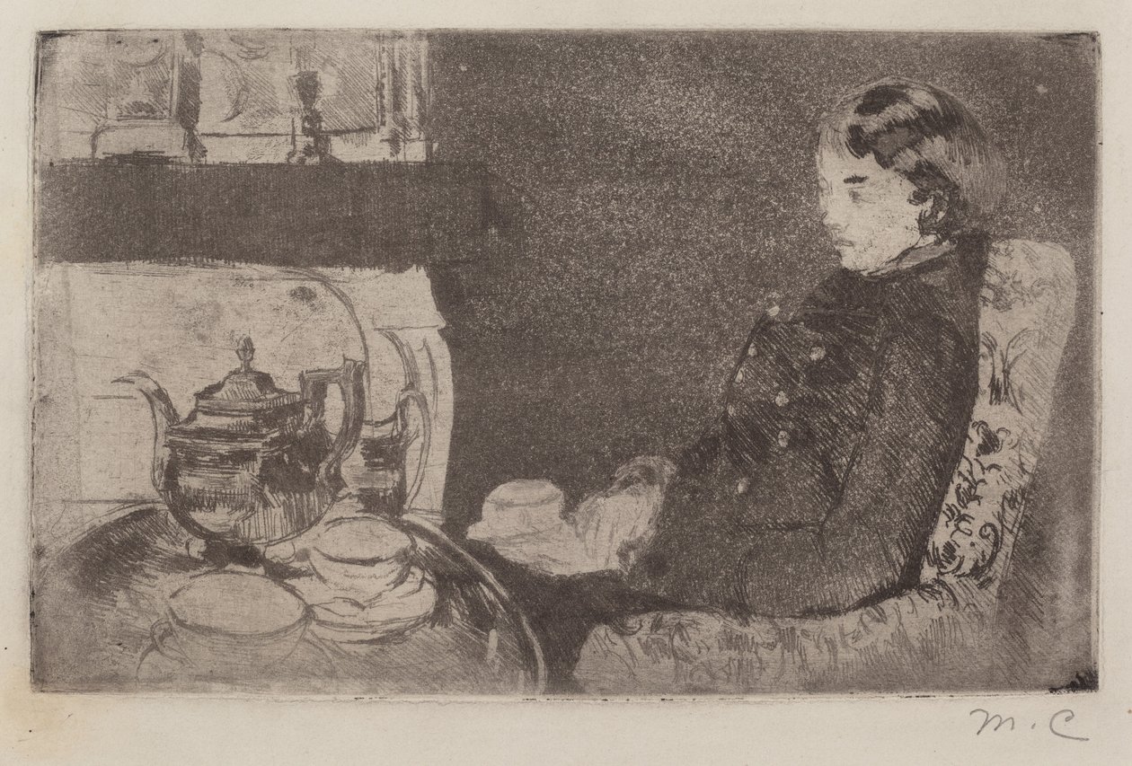 Lydia no chá da tarde, 1882. de Mary Cassatt