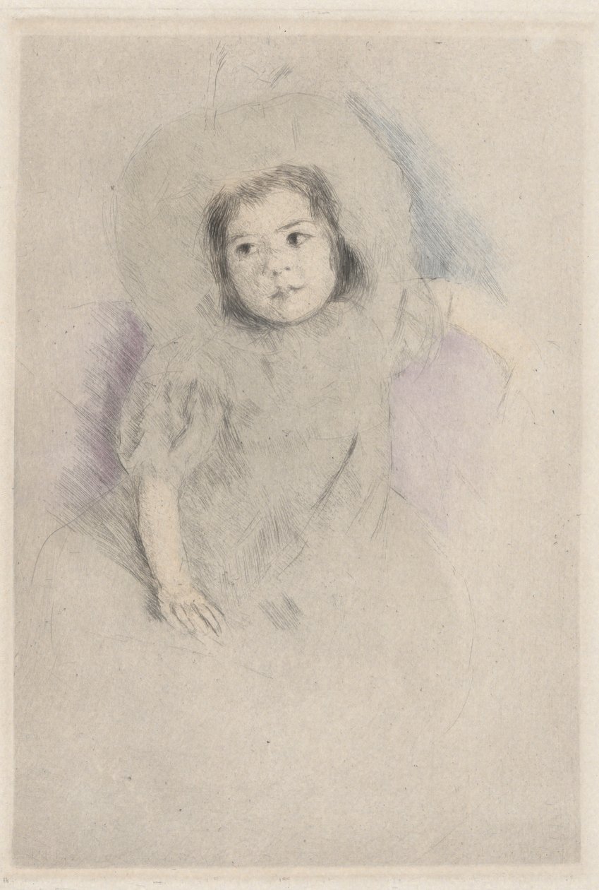 Margot vestindo um gorro (nº 1) de Mary Cassatt