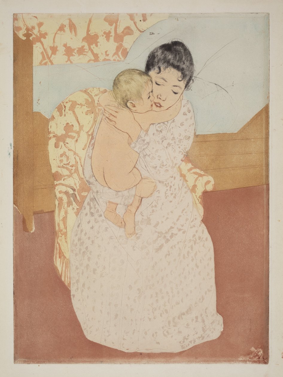 Carícia maternal de Mary Cassatt