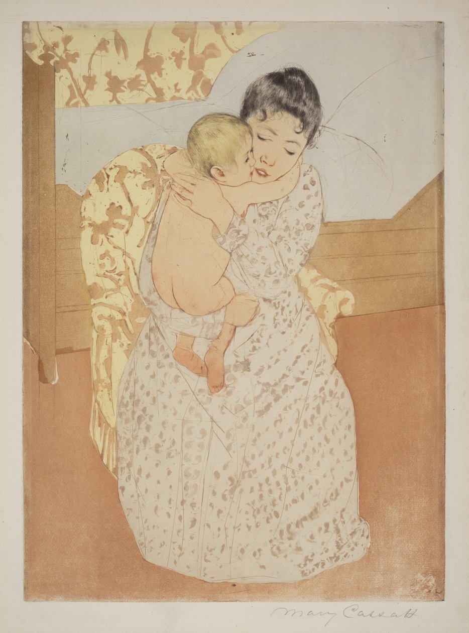 Carícia materna de Mary Cassatt