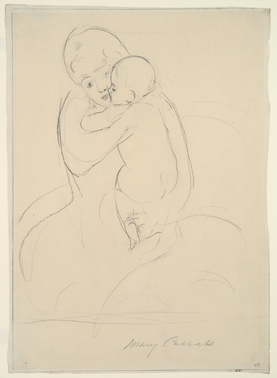 Carícia materna, 1921 de Mary Cassatt