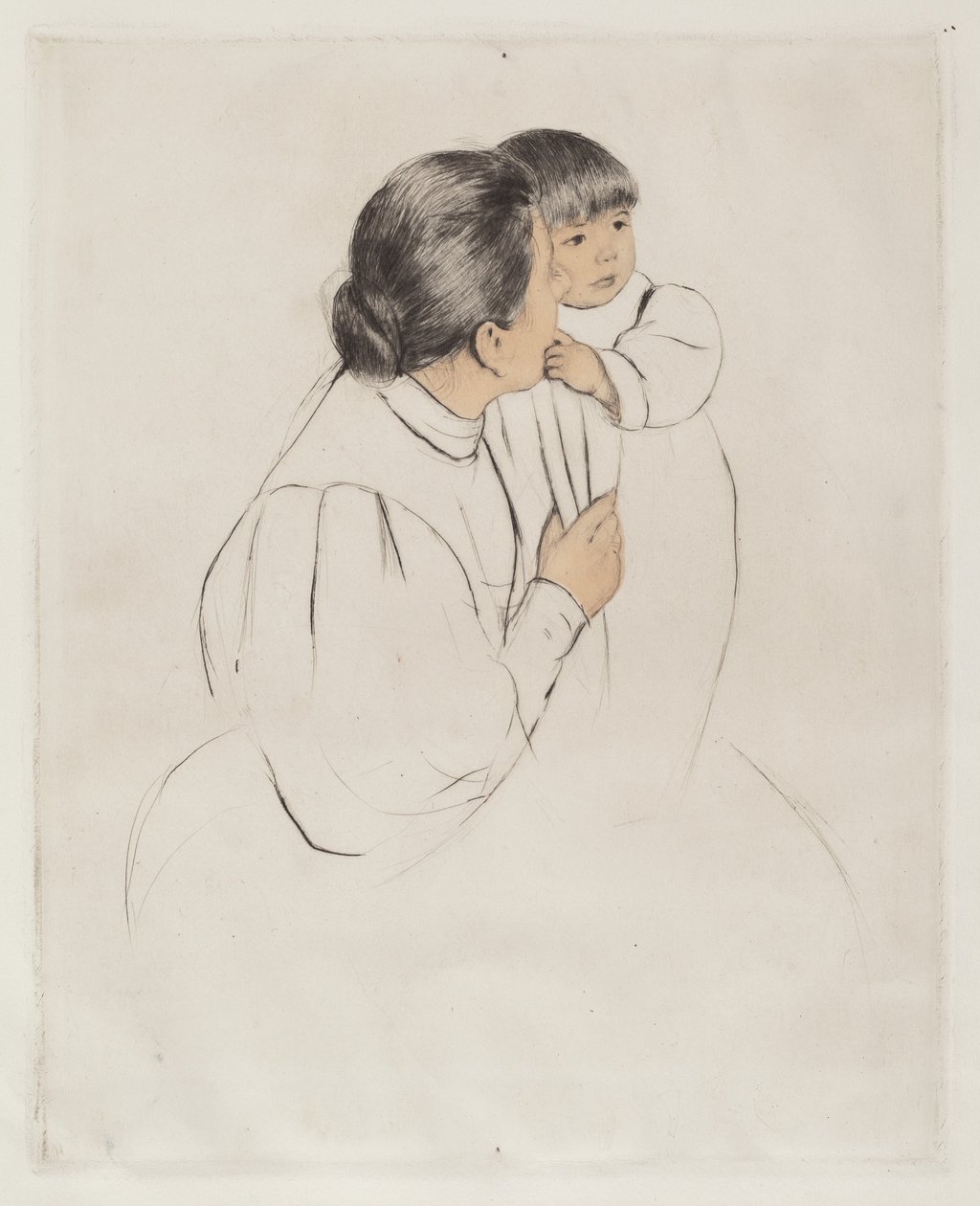 Mãe e Filha Camponesa, c. 1894. de Mary Cassatt
