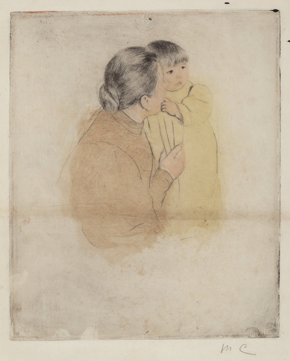 Mãe e Filha Camponesa, c. 1894. de Mary Cassatt