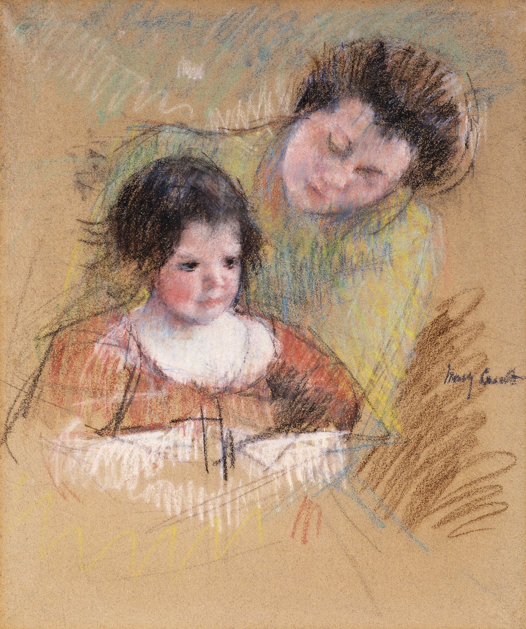 Reine debruçado sobre o ombro de Margot, de Mary Cassatt