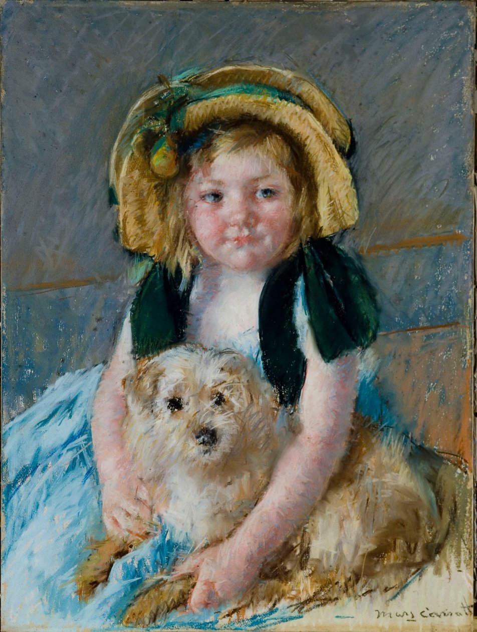 Sara com o seu cão de Mary Cassatt