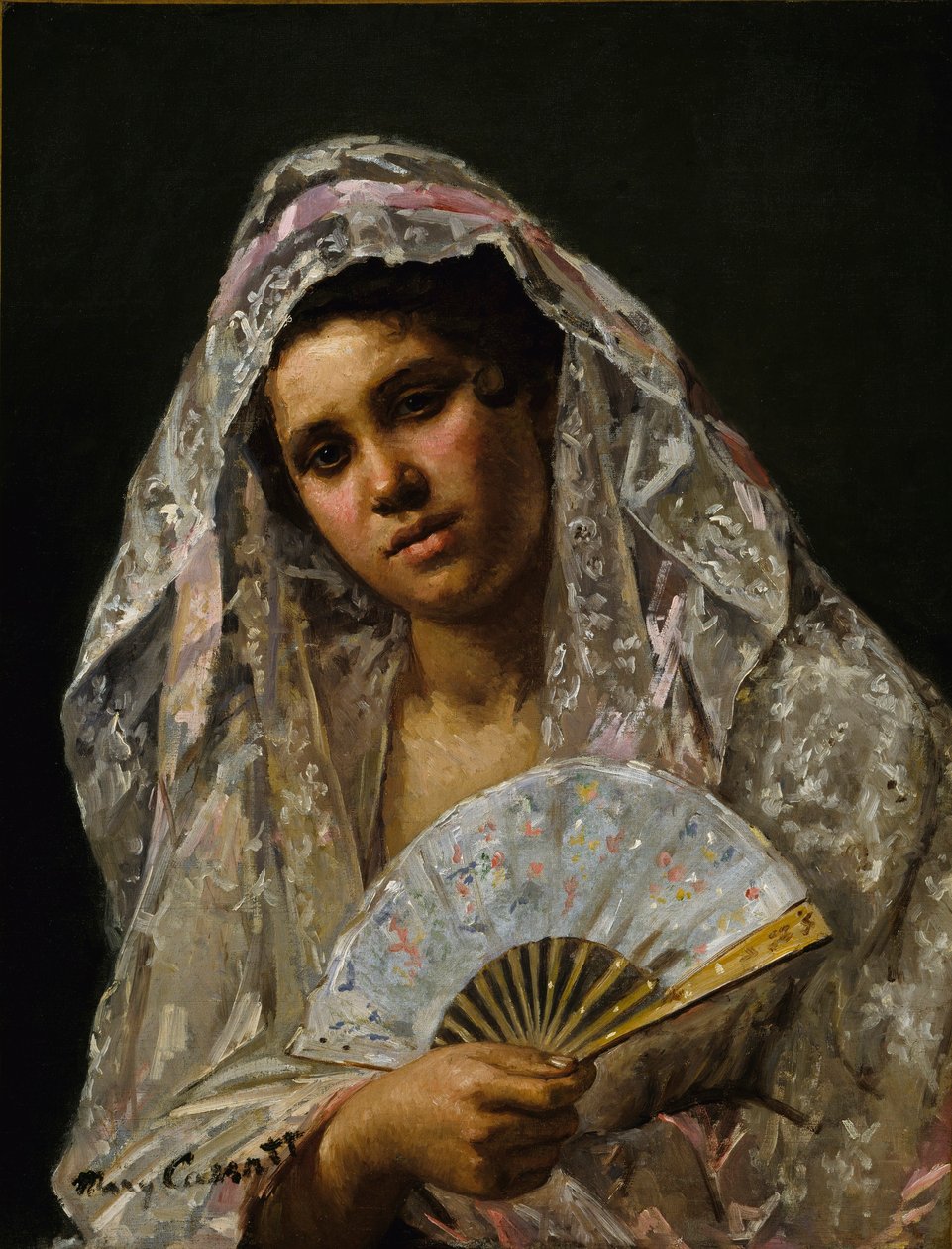 Dançarina espanhola com uma mantilha de renda de Mary Cassatt