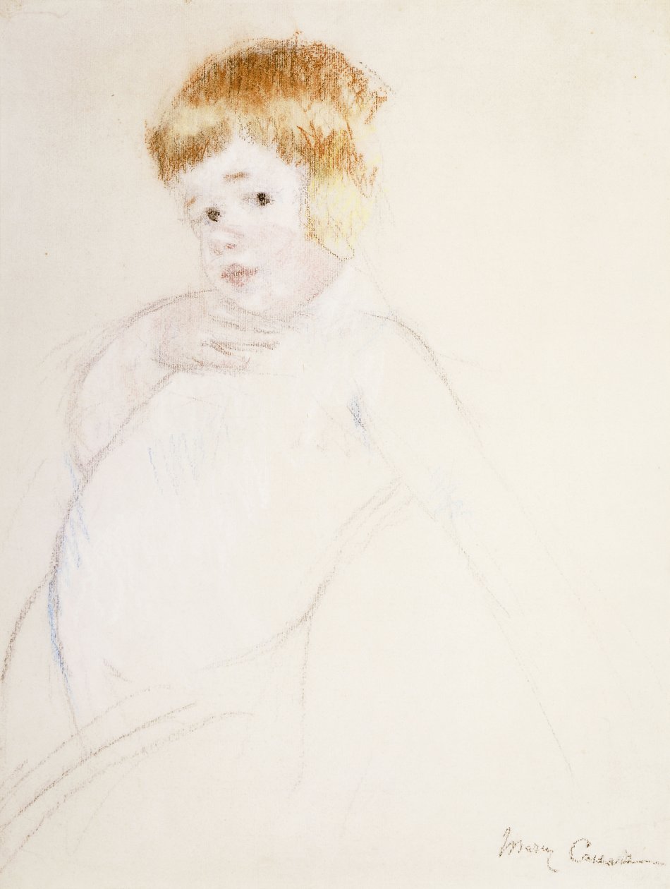 Estudo para o bebê para a carícia, c.1902 de Mary Cassatt