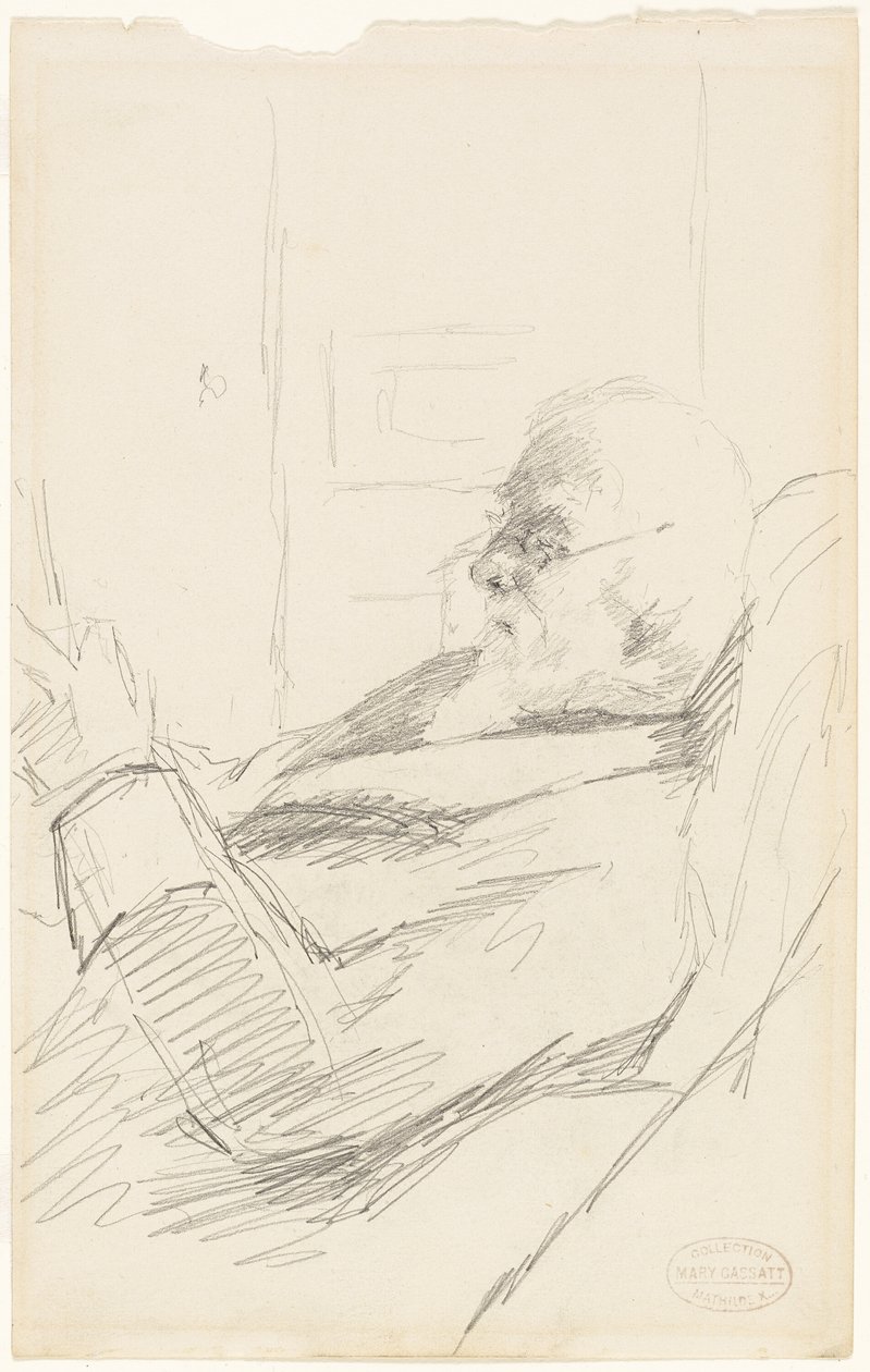 Leitura do Pai do Artista de Mary Cassatt