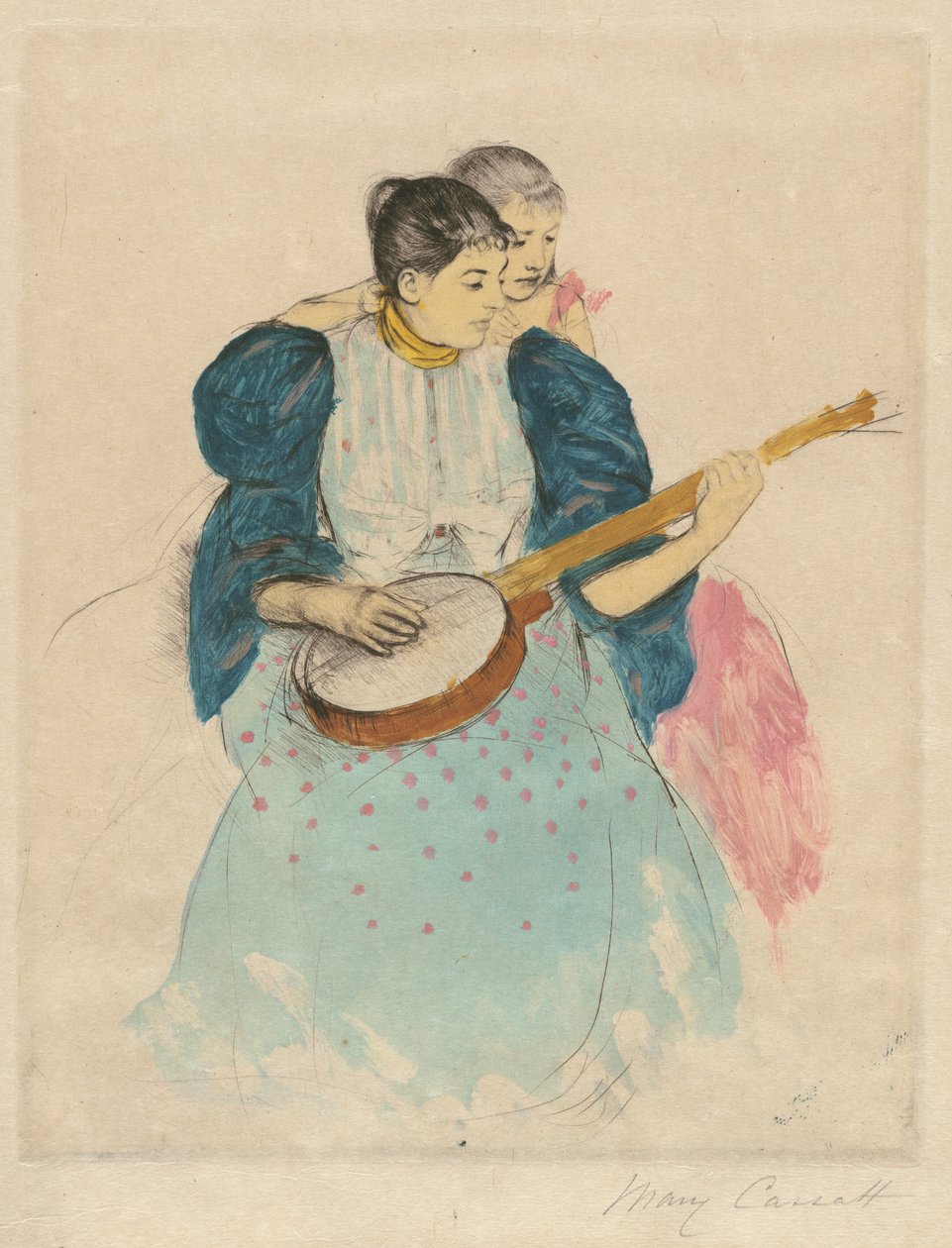 A lição do banjo de Mary Cassatt