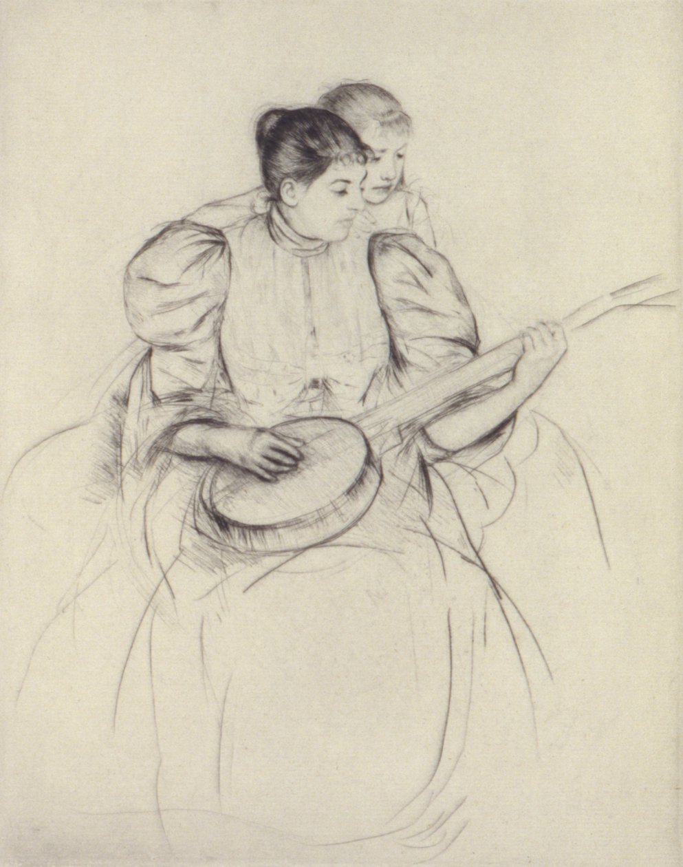 A lição de banjo de Mary Cassatt