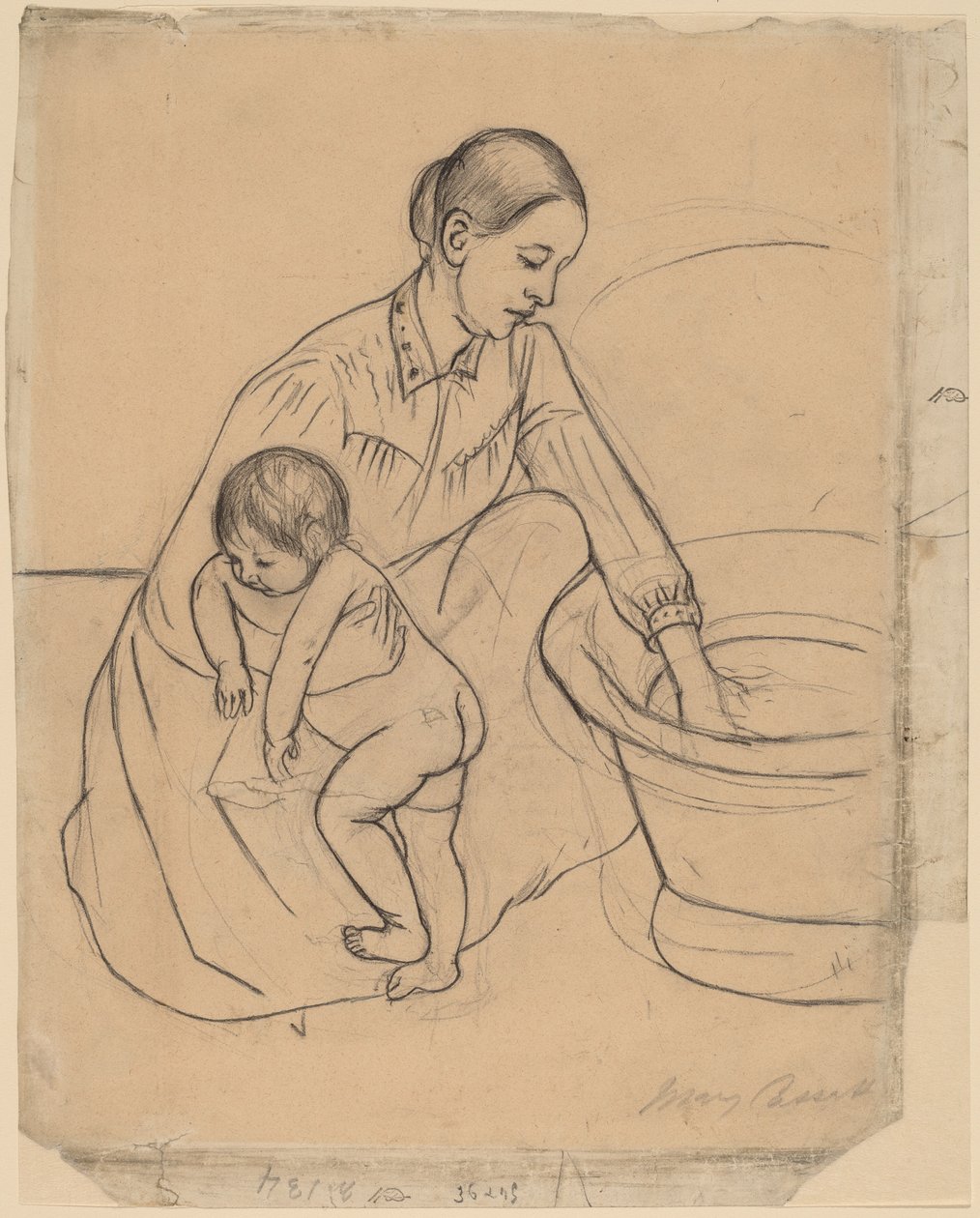 The Bath [recto], 1890-1891. de Mary Cassatt