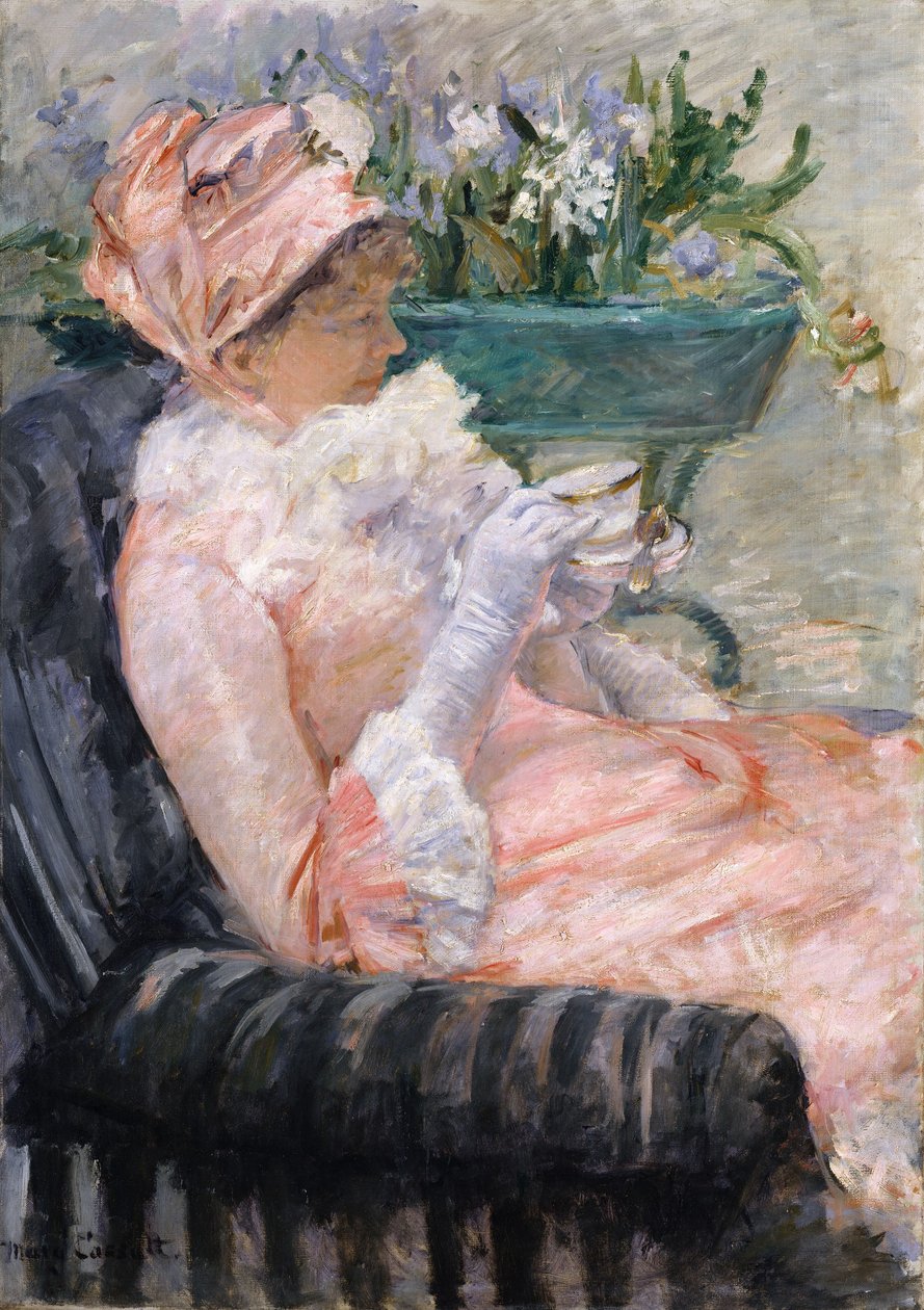 A xícara de chá, c.1880-1 de Mary Cassatt