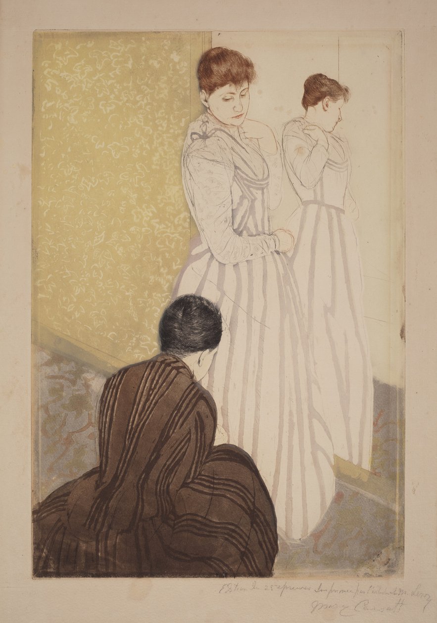 A prova do vestido de Mary Cassatt