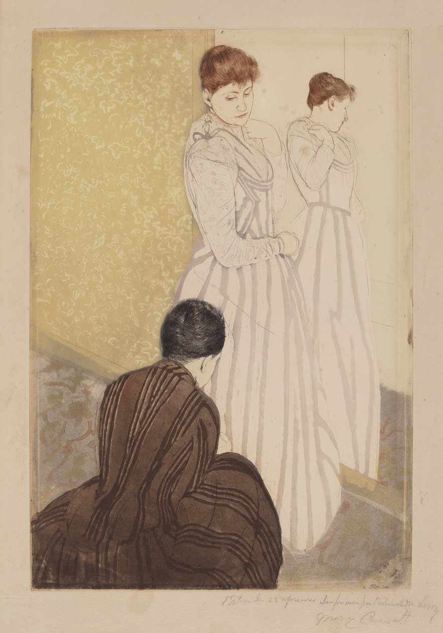 The Fitting, 1890-1891. de Mary Cassatt