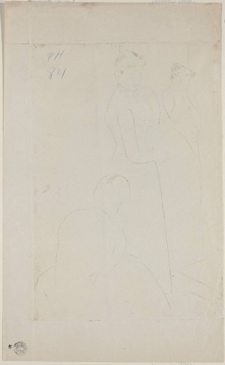 The Fitting [verso], 18901891. de Mary Cassatt