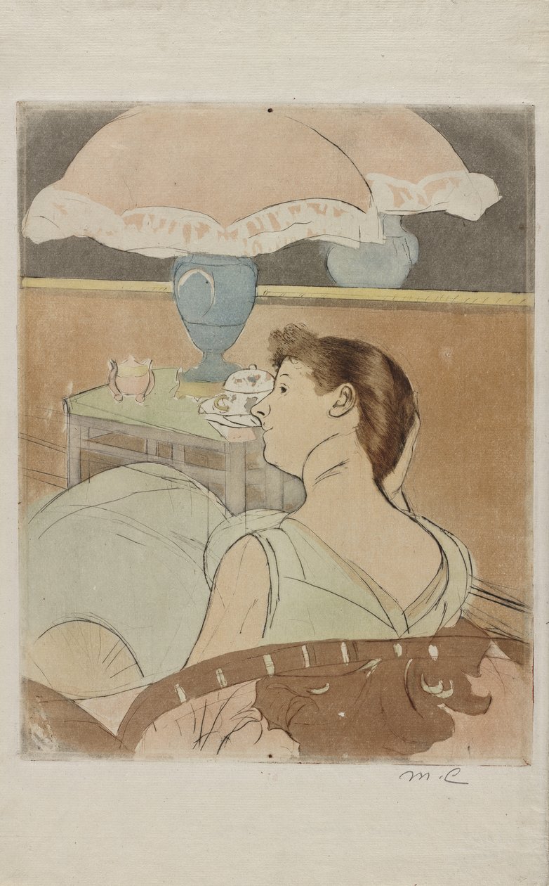 A Lâmpada, 1890-91 de Mary Cassatt