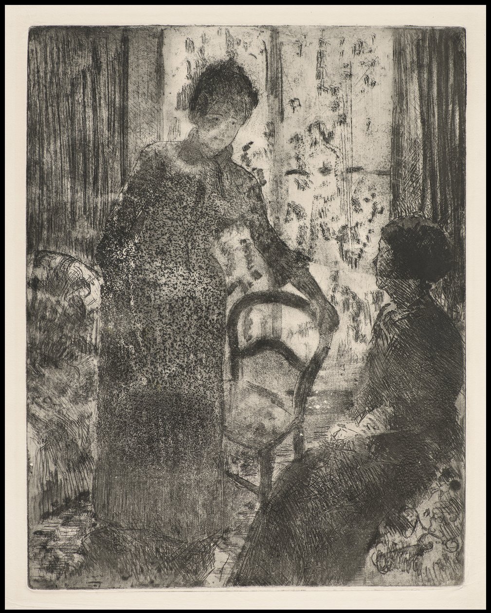 A Visita, c.1881 de Mary Cassatt