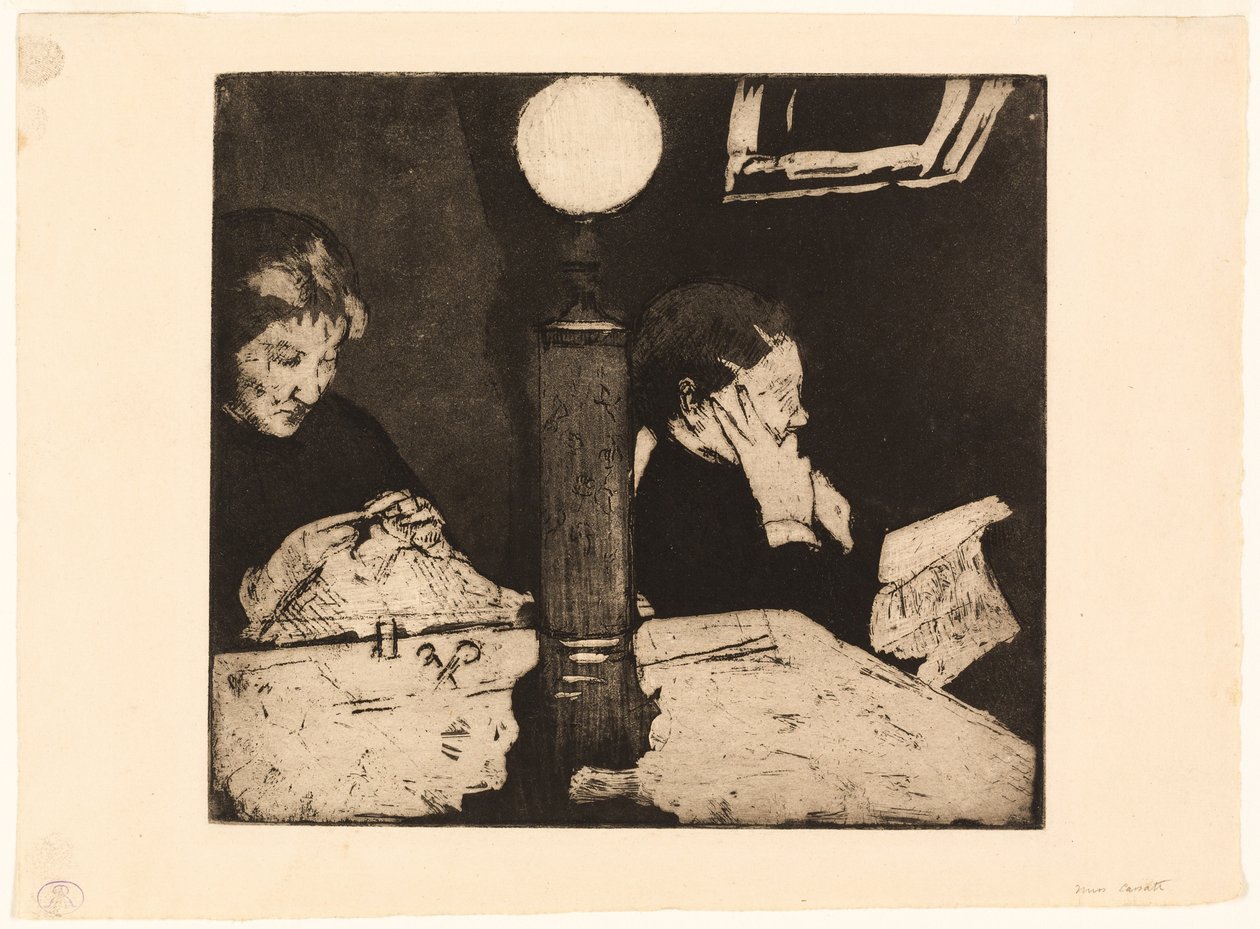 Sob a lâmpada de Mary Cassatt