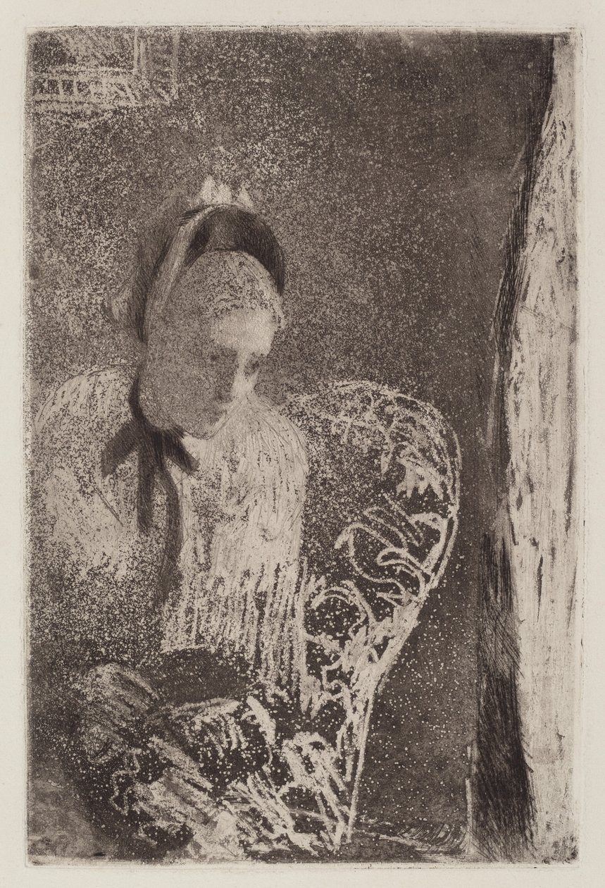 Aguardando, c. 1879. de Mary Cassatt